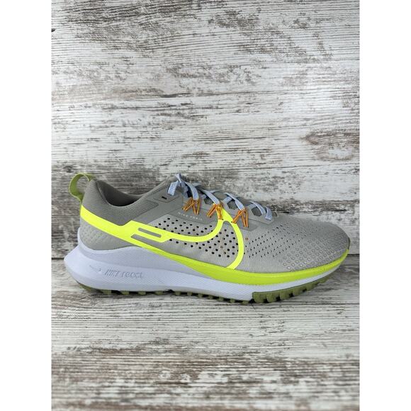 Mens Nike React Pegasus Trail 4 Light Iron Ore/Volt Trail Running Shoes Sz 8 EUC main image 7